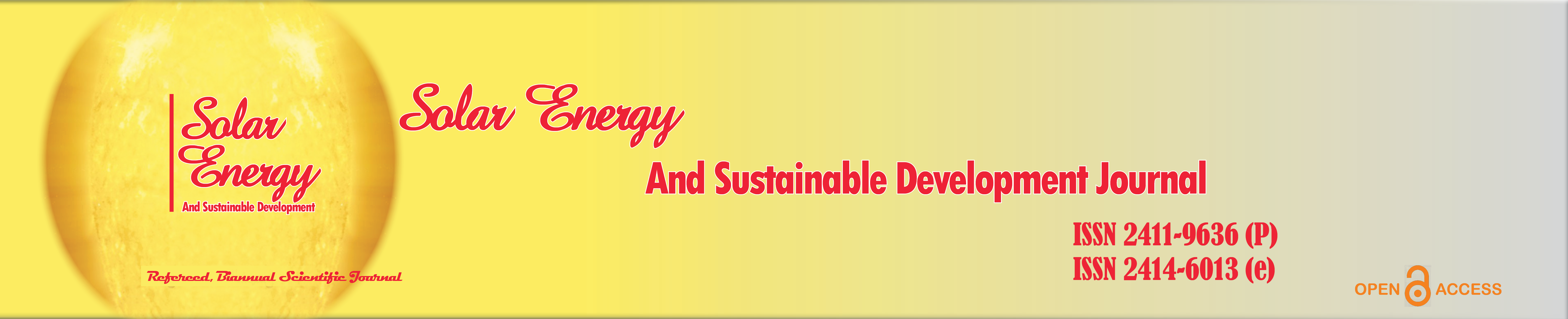 Announcements Solar Energy And Sustainable Development Journal